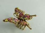 Haarklammer, schner Schmetterling aus Metall mit bunten Blumen geschmckt